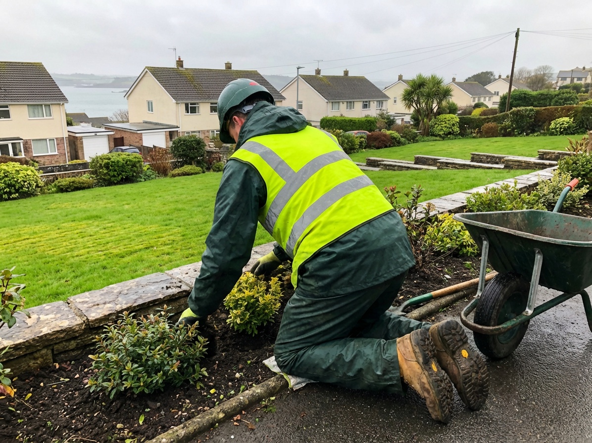 Turfing and fresh lawn installation